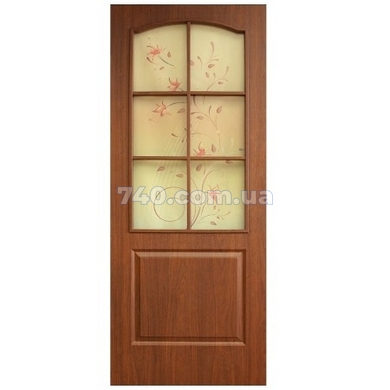 Межкомнатные двери ПВХ Омис, модель Классик 700 орех/ФП 80-0015206 фото