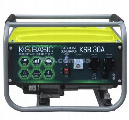 Бензиновьій генератор K&S BASIC KSB 30A , 2800A, max 2.8 кВт 80-0001 фото