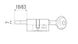 Цилиндр AGB ScudoDCK/70мм, шток-ключ, 35X35T, матовый никель 44-7443 фото 3