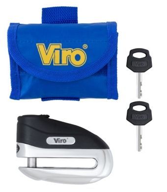 Замок VIRO MOTO HAMMER STAINLESS_STEEL 2KEY 40-00029453 фото
