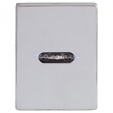 Декоративна накладка Protect під сувальдний ключ розтискна 60X80mm CP прямокутна, хром 60454 фото