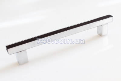 Мебельная ручка SYSTEM 6110 128/хром-венге 42-0031272 фото
