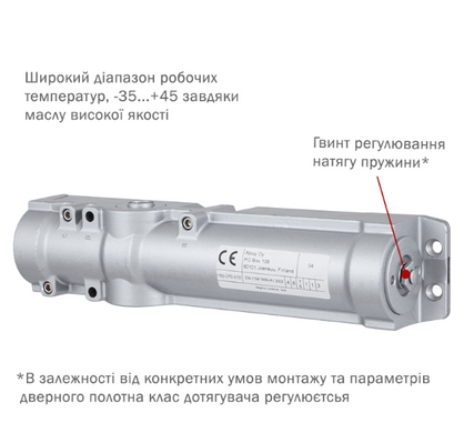Дотягувач накладний ABLOY CAM DC250 ALUMINIUM BC W/O_ARM EN_1-6 до_120кг 1400мм FIRE 44-4296 фото