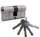 Цилиндр Buonellе B10CC3030SCX6 30x30 мм ключ/ключ, 5 ключей + 1 монтажный ключ, xром матовый 59066 фото 1
