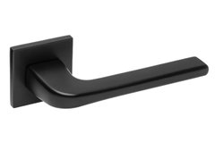 Дверная ручка Prius Адена А 329 R78 (тонкая розетка, 6 мм) FB черный матовый 44-10590 фото