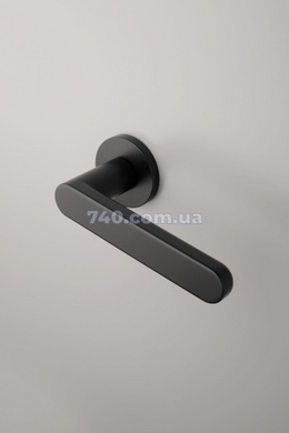 Дверна ручка APRILE Alora R 7S AS чорний матовий (тонка розетка) 45-108 фото
