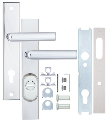 Фурнитура защитная ROSTEX R1/R4 R mov-mov din Plate 90мм Хром_полированный 22мм 38-55мм 3клас 804 Cr Комплект 40-0004005 фото