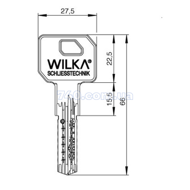 Ключ WILKA 3605 Carat S 1KEY 49-785 фото