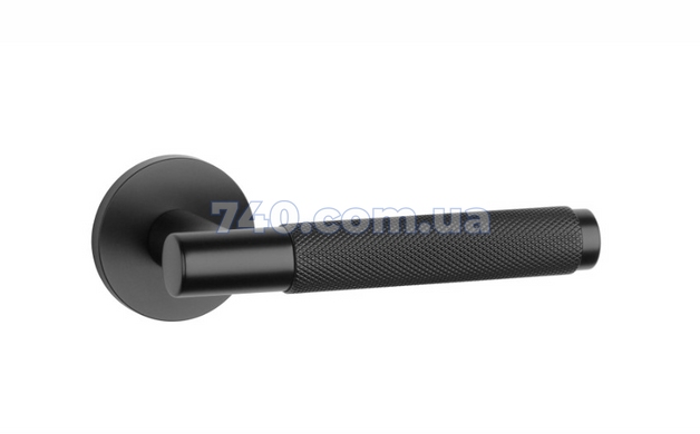 Дверна ручка APRILE Molinia R 7S AT чорний матовий (тонка розетка) 44-10109 фото