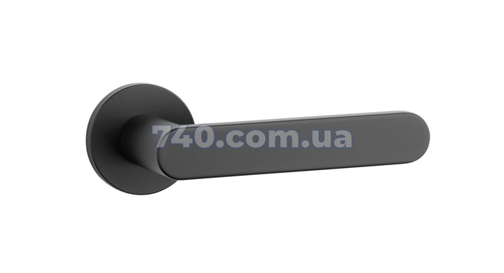 Дверна ручка APRILE Alora R 7S AS чорний матовий (тонка розетка) 45-108 фото