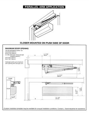 Дотягувач накладний RYOBI 4550 DS-4550 WHITE BC/DA STD_HO_ARM EN_2-7+ до_200кг 1600мм 40-0002930 фото
