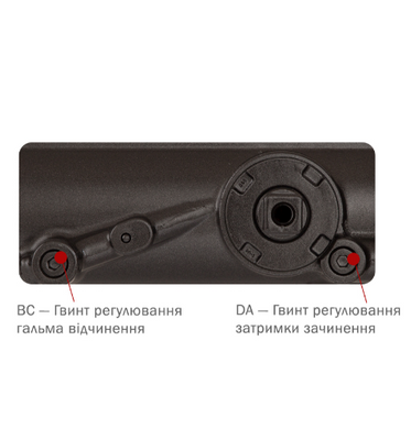 Доводчик накладной RYOBI 4550 DS-4550T DARK_BRONZE BC/DA SLD_HO_ARM EN_1-5 до_100кг 1250мм 40-0020334 фото