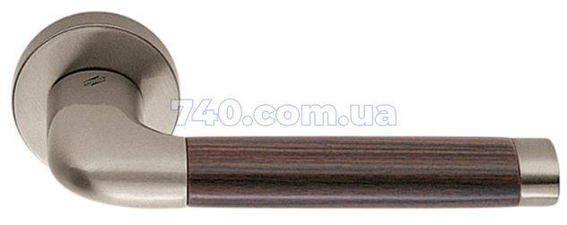 Дверная ручка Colombo Design Taipan матовый никель/красное дерево 40-0025612 фото