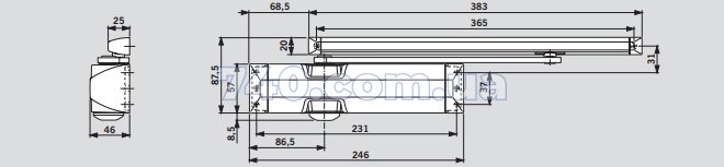 Дверний дотягувач DORMAKABA TS90 Impulse EN 3/4 (сріблястий) до 80 кг 40-0021776 фото