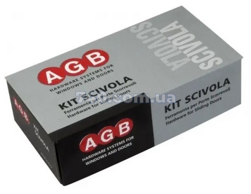 Дверні ручки для розсувних дверей AGB B02923.50.34 Scivola-ТТ kit C хром (комплект WC) 40-0040167 фото