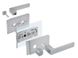 Комплект AGB Vitra B99970.01.01 (ручка+замок) для скляних дверей під WC, анодоване срібло 44-9881 фото 4