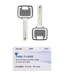 Комплект ключів MUL-T-LOCK MTL800/MT5+ 2KEY+CARD 430076 фото