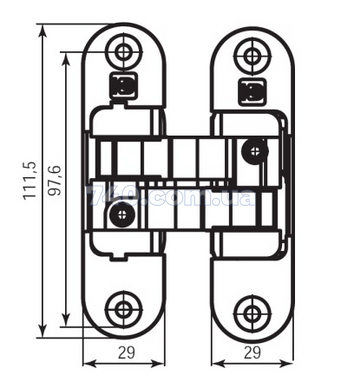 Дверная петля SFS C118-L правая 40-0039674 photo