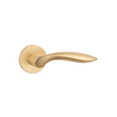 Дверная ручка STILE PULIA R 7S ST матовая латунь GOLD SATIN(тонкая розетка) 50-1232 фото