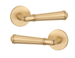 Дверная ручка STILE ARIDA R 7S ST матовая латунь GOLD SATIN (тонкая розетка) 50-1626 фото