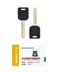 Комплект ключів CONSTRUCT RAY2 2KEY+CARD 430077 фото