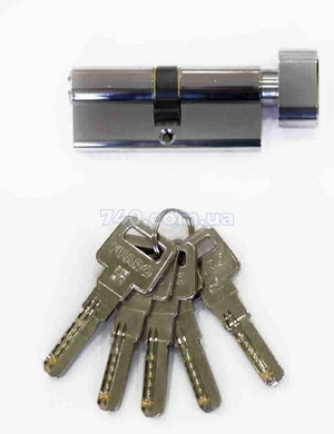Циліндр FUARO R602 60 мм (30x30Т) ключ-тумблер хром 40-0004848 фото
