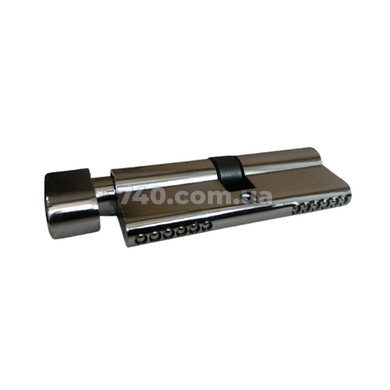 Циліндр RZ 80Т мм (40x40Т) ключ-тумблер матовий нікель 44-7655 фото