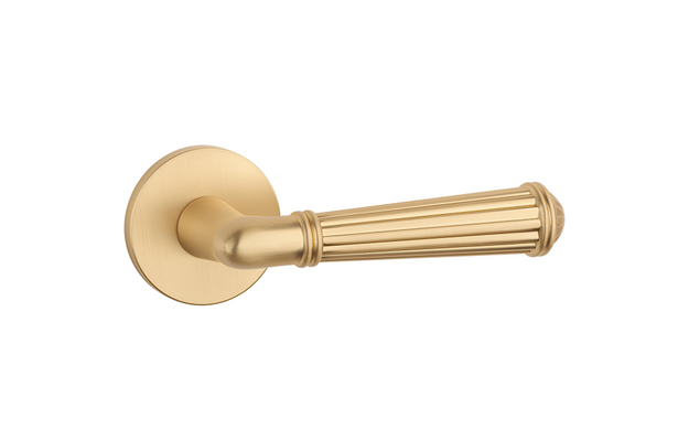 Дверная ручка STILE ARIDA R 7S ST матовая латунь GOLD SATIN (тонкая розетка) 50-1626 фото