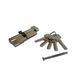 Циліндр RZ 80Т мм (40x40Т) ключ-тумблер матовий нікель 44-7655 фото 3