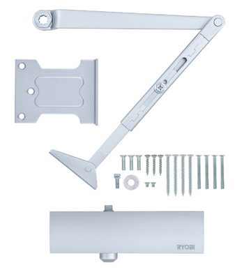 Доводчик накладной RYOBI 1200 D-1200P(U) SILVER UNIV_ARM EN_2/3/4 80кг 1100мм FIRE 44-4340 фото