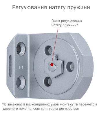 Доводчик накладной RYOBI 3550 DS-3550P SILVER BC/DA PRL_HO_ARM EN_2-5 до_100кг 1250мм 40-0002934 фото