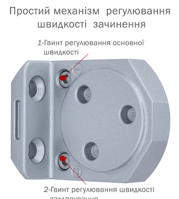 Доводчик накладной RYOBI 3550 DS-3550P SILVER BC/DA PRL_HO_ARM EN_2-5 до_100кг 1250мм 40-0002934 фото