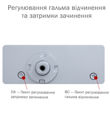 Доводчик накладной RYOBI 3550 DS-3550P SILVER BC/DA PRL_HO_ARM EN_2-5 до_100кг 1250мм 40-0002934 фото