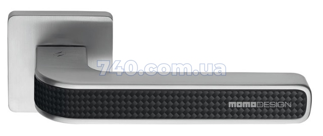 Дверна ручка Colombo Design Tecno матовий хром/карбоніум 40-0025880 фото