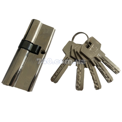 Цилиндр RZ 120 мм (60x60) ключ-ключ Al-Zn SN матовый никель 44-7657 фото