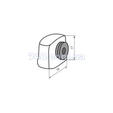 Стопор для двери RDA DS006 магнитный латунь 40-0021530 фото