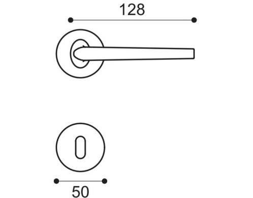 Дверна ручка MANITAL PIPE BESB NER чорний 49-4715 фото