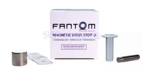 Упор дверний прихований магнітний FANTOM BARN DOOR прозорий 44-1690 фото