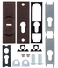 Протектор ROSTEX R1/R4 R3 din Plate 22мм 38-55мм Фарба_коричнева_антік 3клас Brown Комплект 40-0020266 фото 6