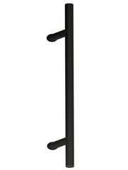 Дверна ручка-скоба WALA PA45 Ø30, X=200, L=300 матовий чорний (одностороння) 44-9767 фото