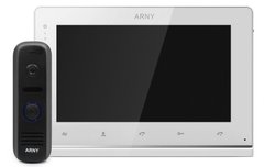 Видеодомофон ARNY AVD-710MD белый + Видеопанель AVP-220 черный 41-001094 фото