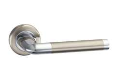 Дверна ручка LINDE А-1209 матовий нікель/полірований хром 40-001209 фото