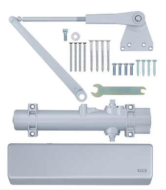 Доводчик накладной RYOBI 4550 DS-4550P SILVER BC/DA PRL_HO_ARM EN_1-6 до_120кг 1400мм 40-0002937 фото