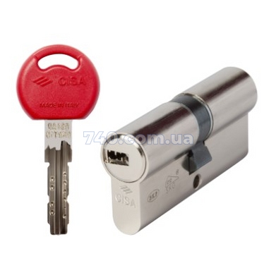Дверной цилиндр Cisa Astral Tekno 75 мм (30х45) ключ-ключ, хром. 40-0038255 фото