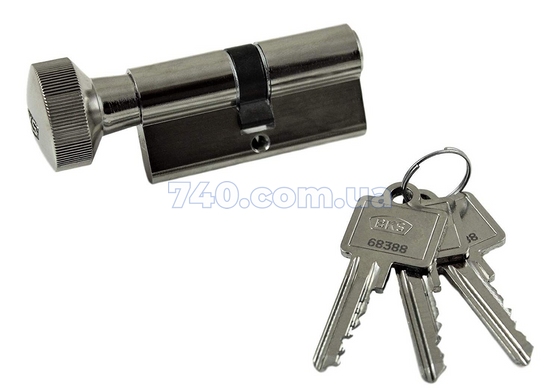 Циліндр GU BKS (серія 88) 60 мм (30x30T) ключ-тумблер хром 40-0033926 фото