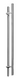 Дверная ручка-скоба SS744 Ø32 под углом 45° мм, А=1200, Б=900 нержавеющая сталь матовая (двусторонняя) 45-938 фото 1