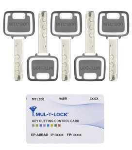 Комплект ключів MUL-T-LOCK MTL800/MT5+ 5KEY+CARD 430032 фото