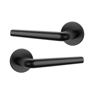 Дверна ручка APRILE Funkia R 7S AT чорний матовий BLACK (тонка розетка) 44-8254 фото