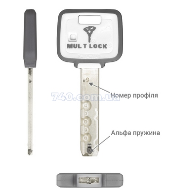 Комплект ключей MUL-T-LOCK MTL800/MT5+ 5KEY+CARD 430032 фото