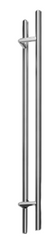 Дверная ручка-скоба SS744 Ø32 под углом 45° мм, А=1200, Б=900 нержавеющая сталь матовая (двусторонняя) 45-938 фото